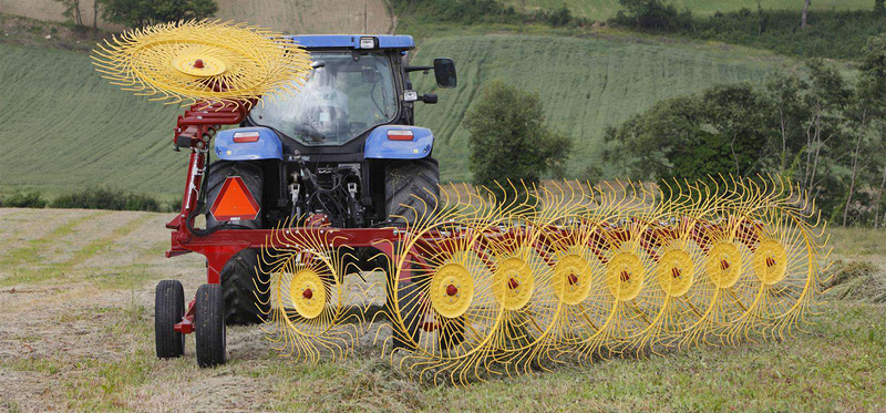 Trailed wheel rake Sitrex QRake X with center windrowing
