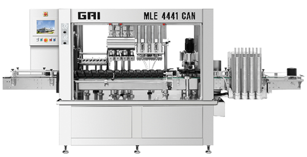 Plnoautomatický lineární plnič plechovek GAI MLE4441 CAN